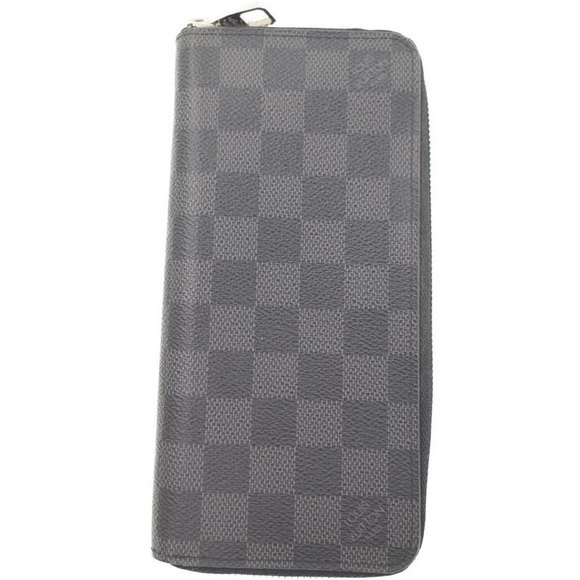 Louis Vuitton Damier Zippy Vertical Black Zip Long Wallet Graphite - Picture 1 of 5